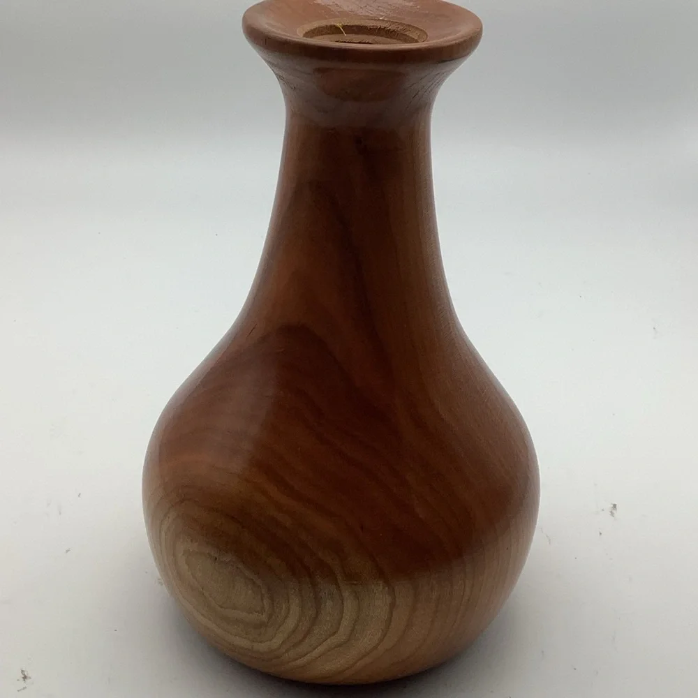Wooden 7 1/2” Vase